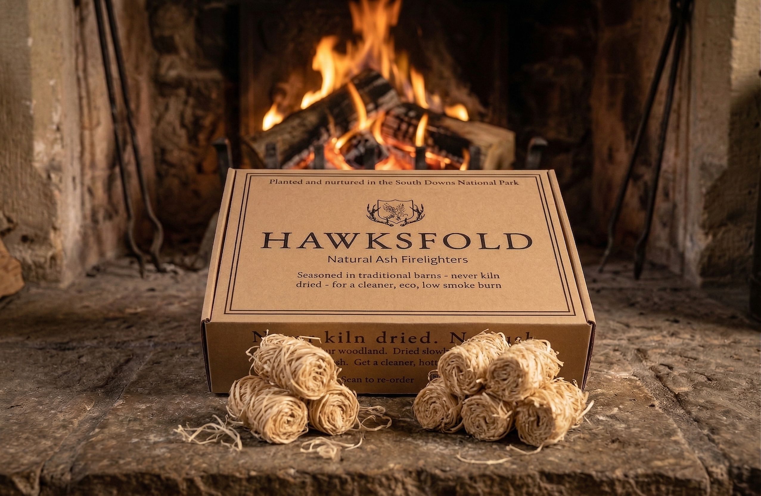 Hawksfold Natural Firelighters — 200 Season Box